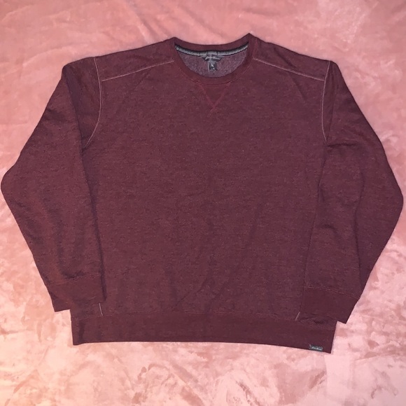 Men's Eddie Bauer Maroon Crew Neck Sweatshirt Sz L